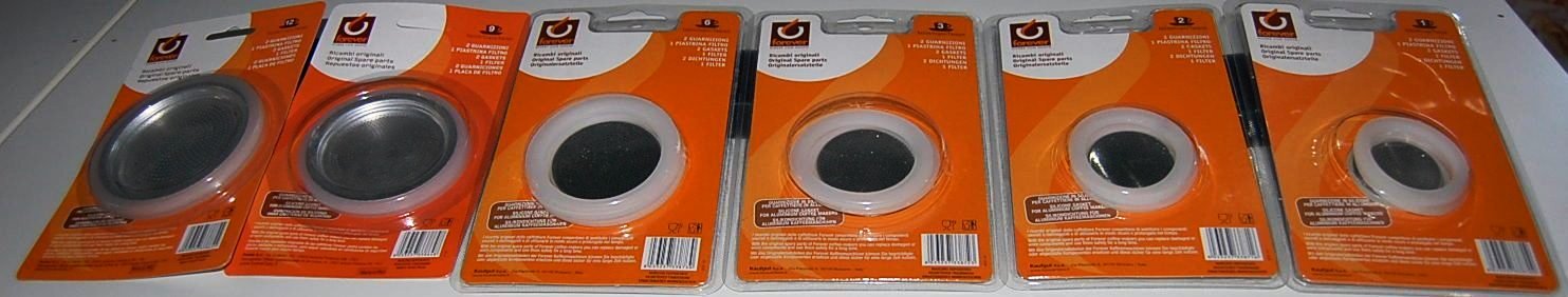 KAUFGUT 121007 Filter Aluminium With2 Silicone GASKETS for Coffe Maker 12 with 18 Cups, Multi