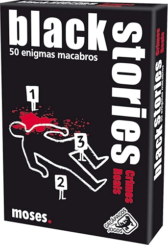 Galápagos, Black Stories: Crimes Reais, Jogo de Enigmas para Amigos, 2+ jogadores, 15 minutos por partida