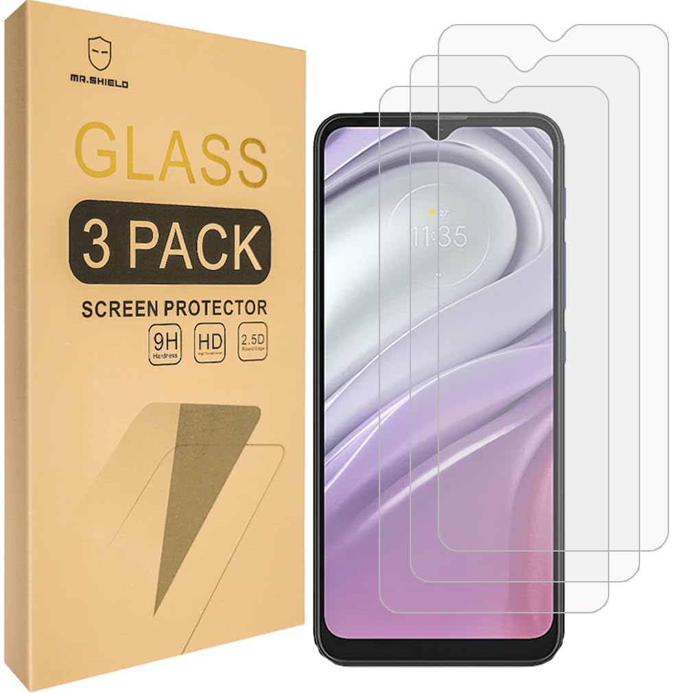 Mr.Shield [3-Pack] Designed For Motorola (Moto G20) [Tempered Glass] [Japan Glass with 9H Hardness] Screen Protector with Lifetime Replacement