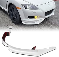 Vista 2 de Q1-TECH, 5 piezas de borde delantero + falda lateral Rocker Winglet Canard difusor ala compatible con Mazda RX-8 2004-2008, alerón de barbilla