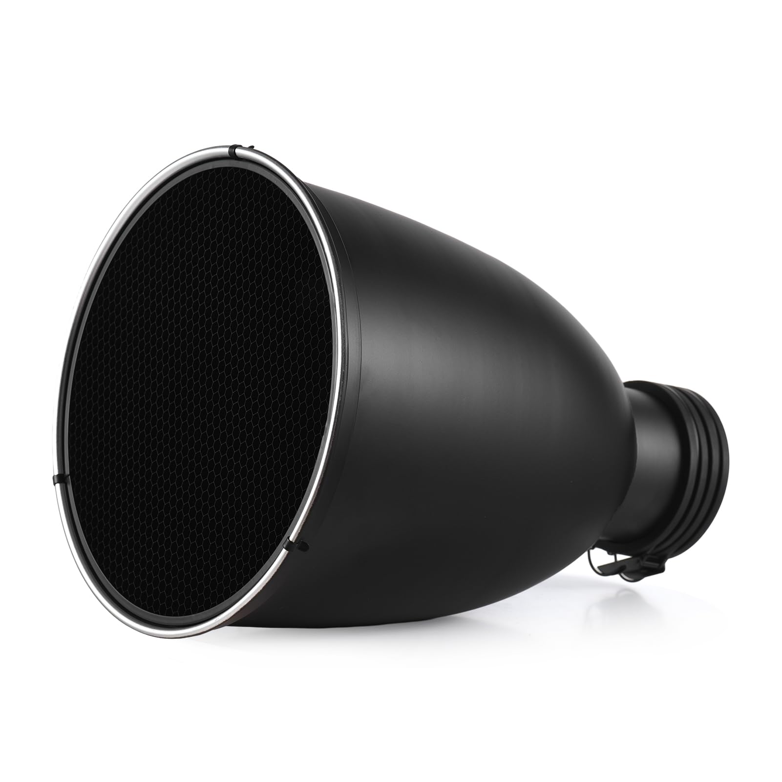Andoer Piatto di bellezza da 11,6 pollici con supporto Profoto Tele-Zoom Riflettore Diffusore Diffusore Piatto con griglia a nido d'ape a 60° e calzino diffusore per Profoto Mount Studio Strobe Flash