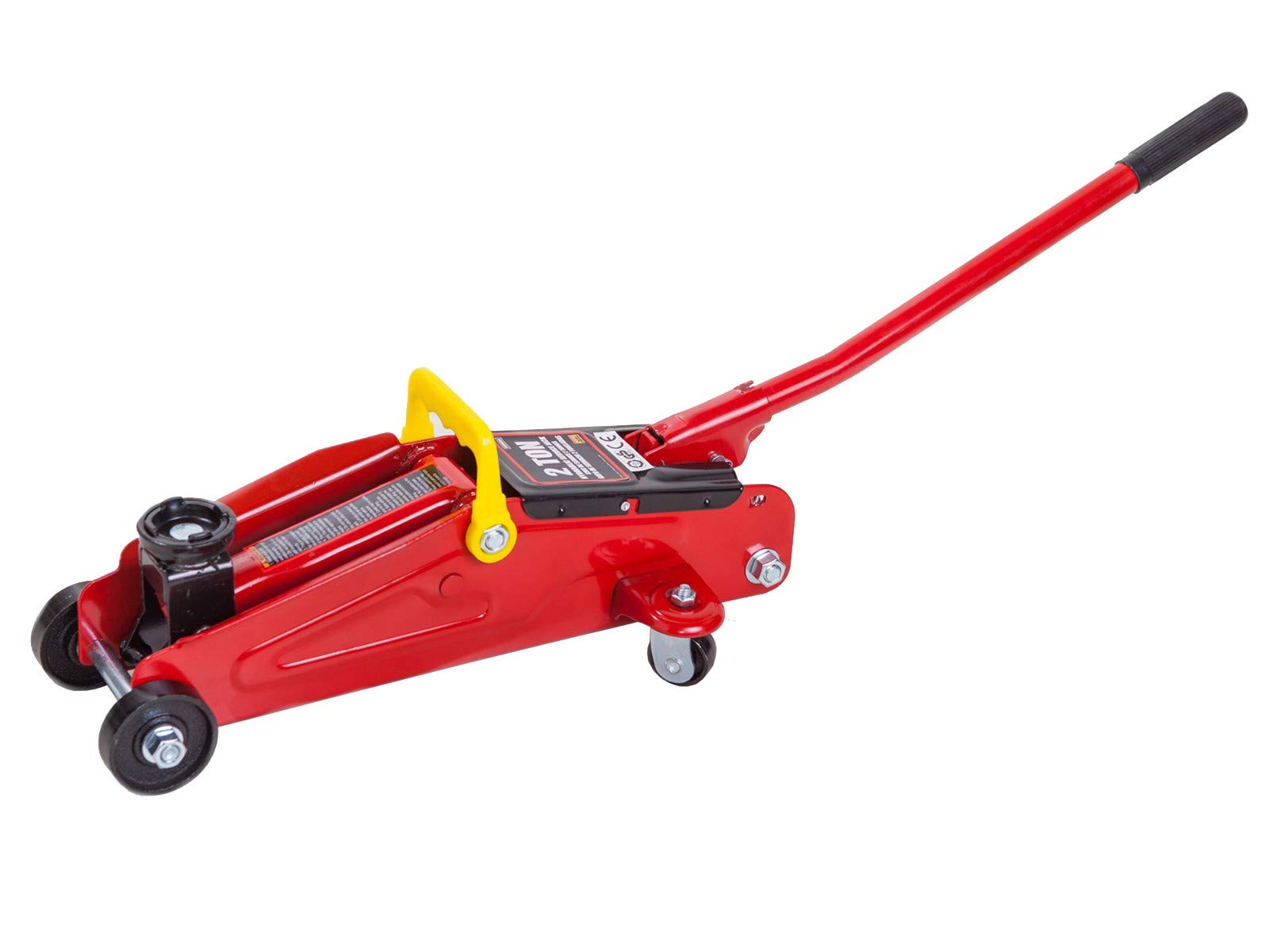 JOMAFA - Gato hidraulico de carretilla 2 toneladas para levantar vehiculos, Coche, rojo