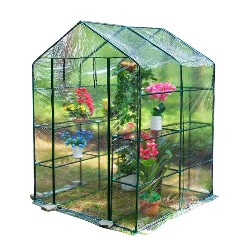 ガーデンハウス　3段　温室　観葉植物　ガーデニング　家庭菜園 Amazon.co.jp: ビニールハウス温室3段 PVCガーデンハウス 花園