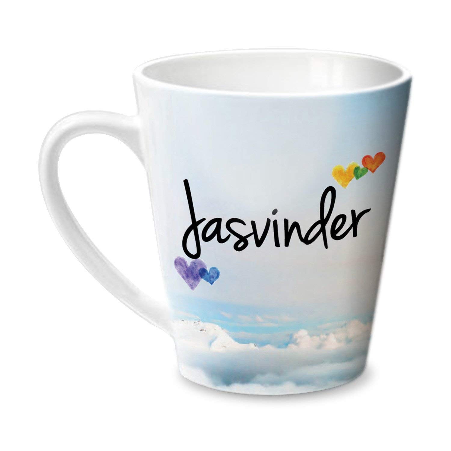 Hot Muggs® Simply Love You Jasvinder Conical Personalised Name Ceramic, 315ml, 1 Unit