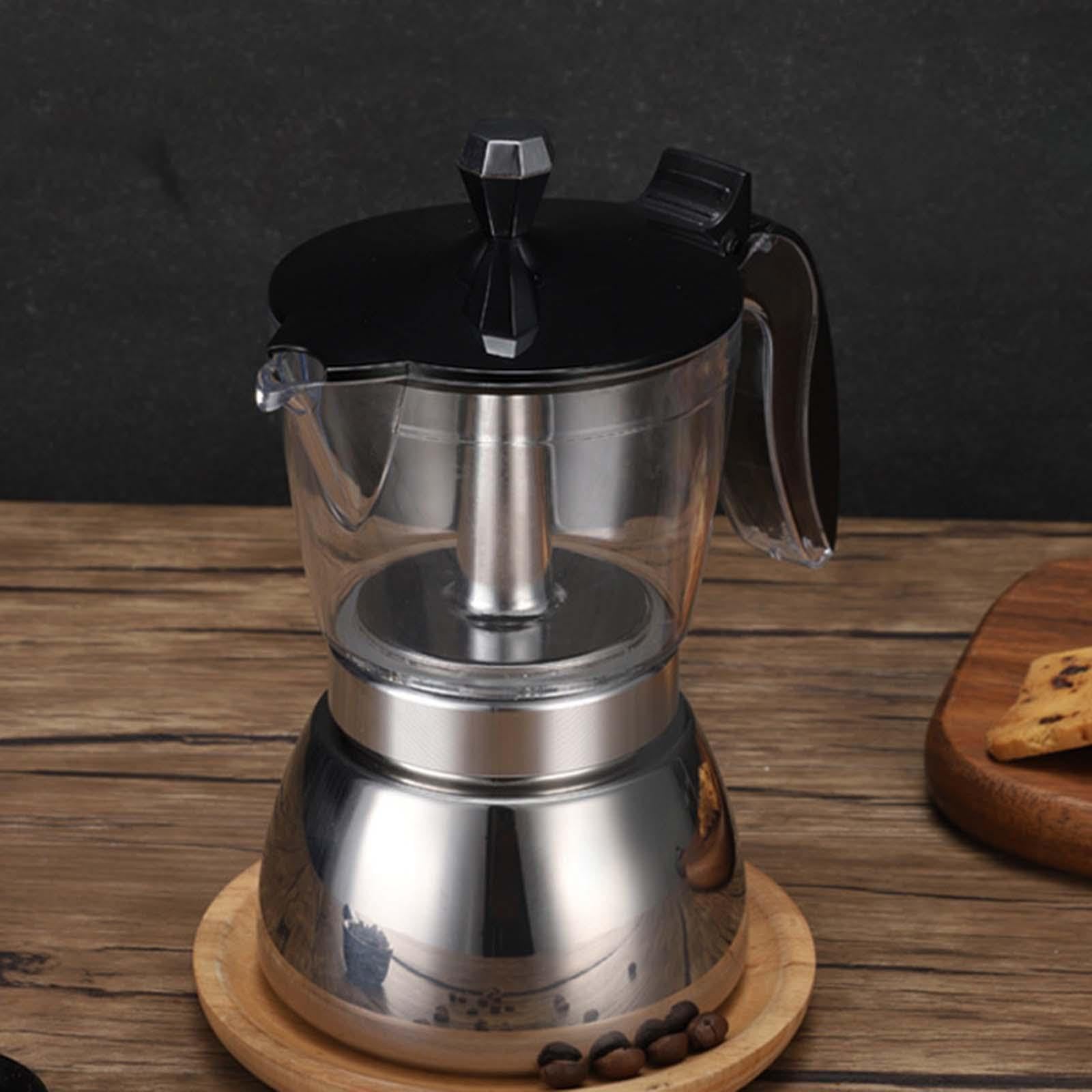 Cafetera Espresso para Estufa, Cafetera con Mango Ergonómico para Cafetería, Camping Al Aire Libre, 280 ml, Individual