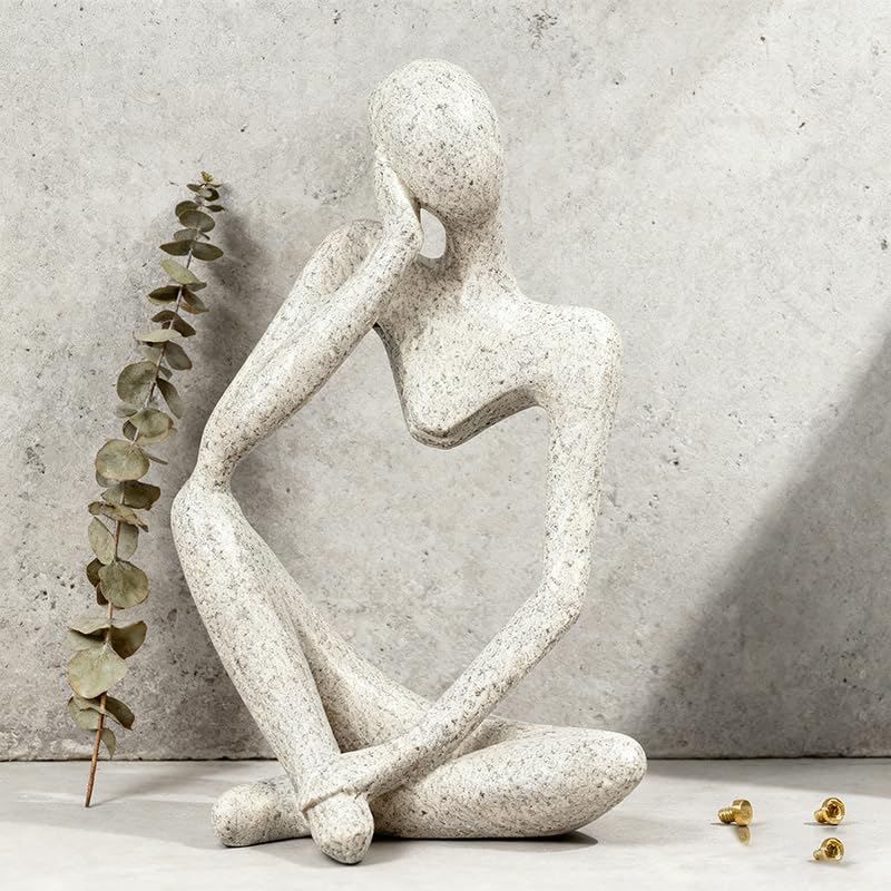 Estatua Decorativa Thinker de Resina Abstracta