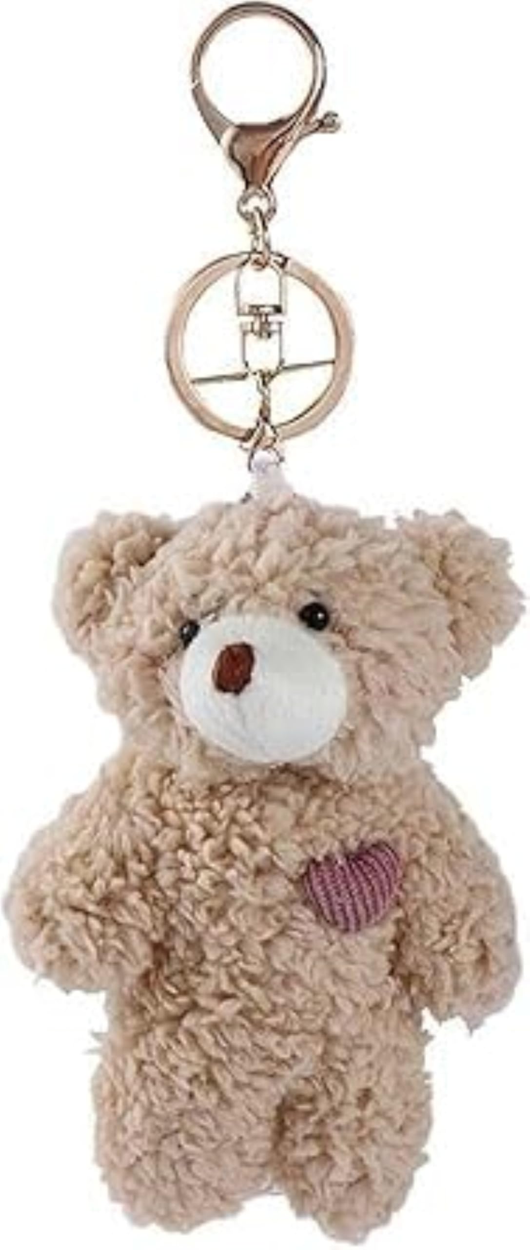 Ssmmam Bear Plush Keychain, Stuffed Animal Bag Pendant, Kawaii Plush Rabbit Key Ring, DIY Trinket Dog Key Fob