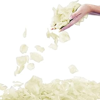 Separated Rose Petals Bulk 1000 Pieces Sweet Love Rose Petals Flower Girl Petals Ivory Silk Petals Fake Rose Petals for Ro...