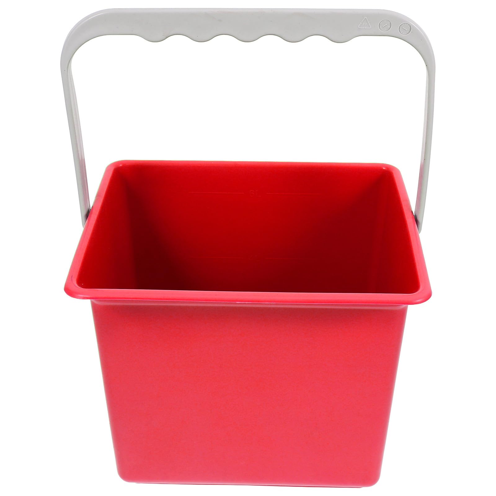 Seau de Nettoyage Rouge avec Poignée Poubelle de Voiture Compacte avec Échelle Graduée Seau pour Produits de Nettoyage pour Voiture et Suv Plastique Pratique pour Gestion des