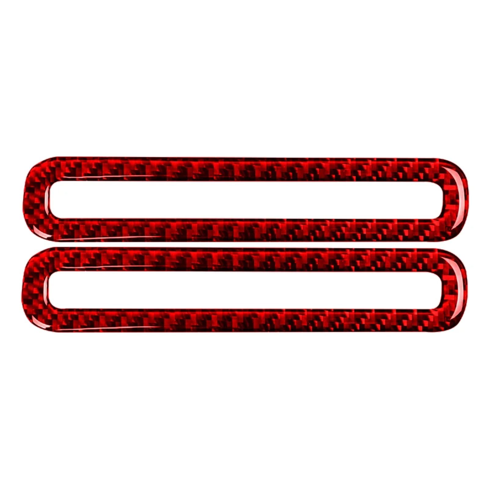 Car Interior Moulding Trim for Mustang for GT 2015-2021 Car Accessories Auto Side Door Defogger Air Vent Outlet Frame Sticker Interior Trim(Red)