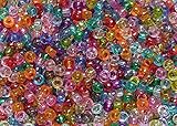 JOLLY STORE Crafts Translucent MultiColors 7x4mm Mini Pony Beads, 1000pcs