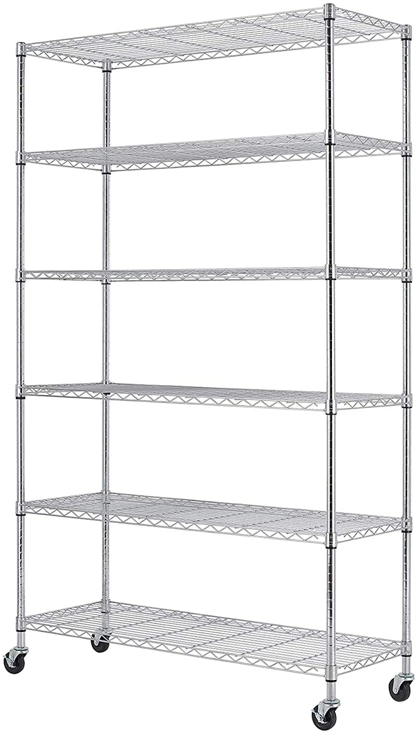 Buy 82''L x48''W x18''H 6 Shelf Wire Shelving Unit NSF Garage Storage