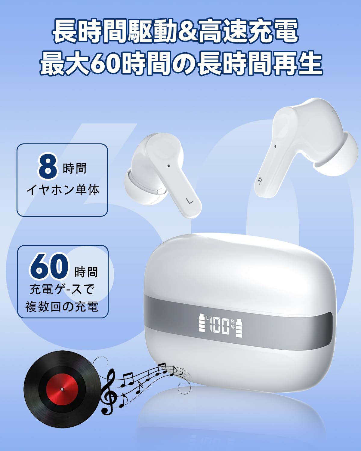 Amazon.co.jp: Bluetoothイヤホン ワイヤレスイヤホン ブルートゥース