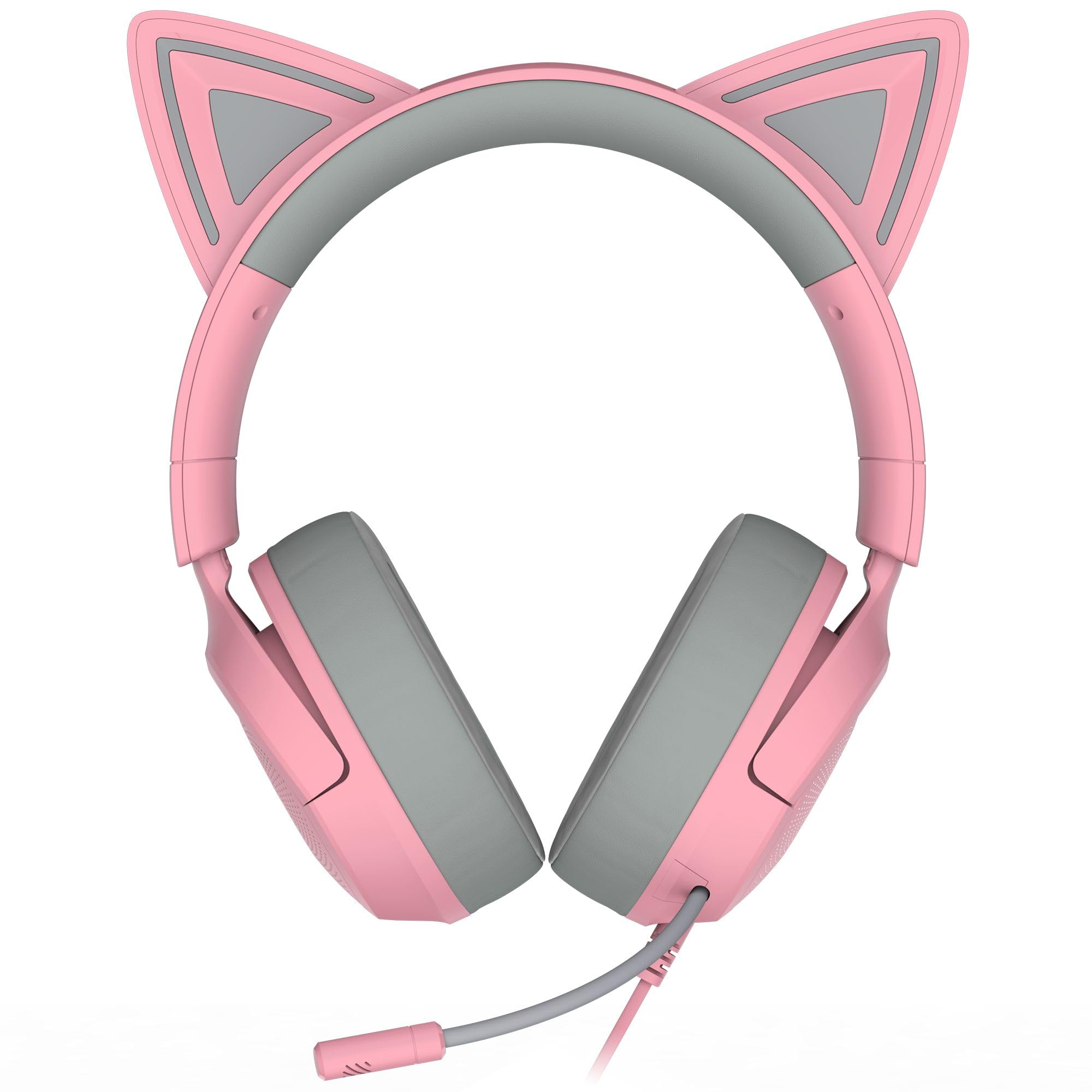 Razer Kraken Kitty V3 X Casque de jeu filaire : Oreilles de chat - Micro cardioïde HyperClear - Pilotes de 40 mm - Son Surround 7.1 - Coussinets d’oreille confortables - Multiplateforme via 3,5 mm PC
