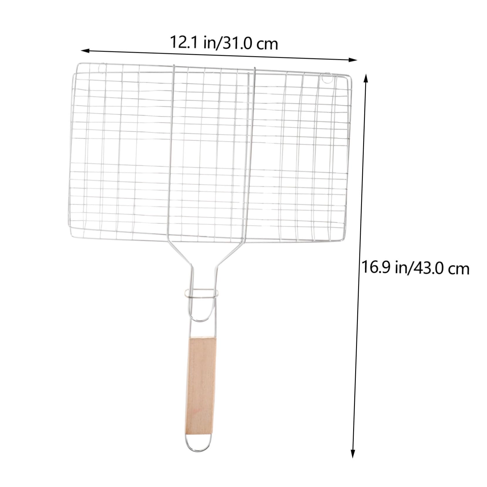 Toddmomy Barbecue Grill Basket for Fish Vegetables Durable Clip Style Grill Mesh Bbq Accessory for Outdoor Cooking for Chicken Shrimp More