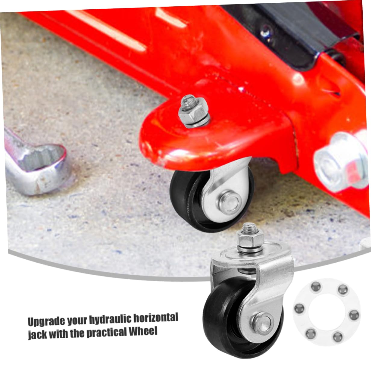 MUCKLILY 3pcs Jack Accessories Floor Jack Wheels Caster Wheels Hydraulic Jack Casters Wheels for Garage Car Accessories Floor Jack Casters Trailer Tire Jack Horizontal Jack Wheel Steel