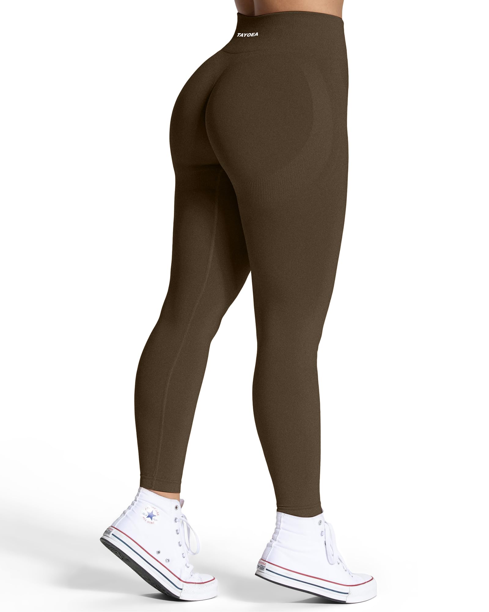 TAYOEA Sport Leggings Damen Push Up Booty Lifting Sportleggins Seamless Scrunch Butt Sporthose für Yoga Gym und Alltag