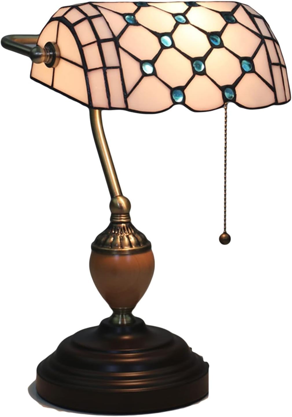 DFAEEKIYO Table Lamp Mediterranean Retro Vintage Bank Led E27 Decorative