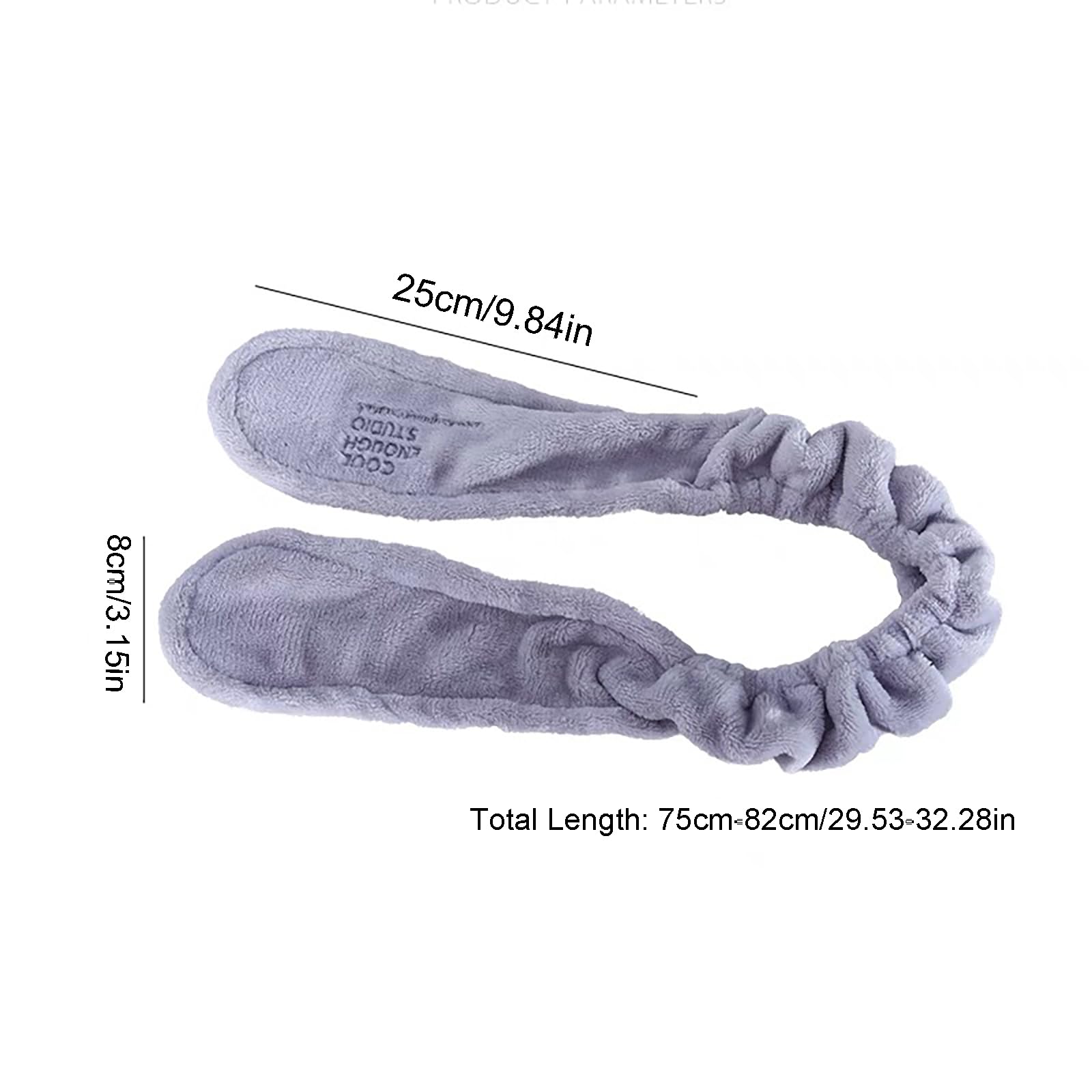 Banda para el pelo para lavar la cara, suave forro polar coral, encaje para el pelo, forma de orejas de conejo, diadema de maquillaje, 1 pieza (gris)