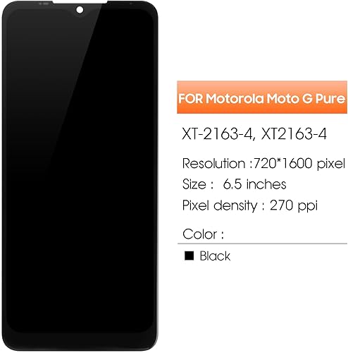 Miniatura 2 de Pantalla para Motorola Moto G Pure Reemplazo de pantalla para Moto XT2163 Pantalla LCD XT-2163-4, XT2163-4, XT2163DL Pantalla táctil Digitalizador