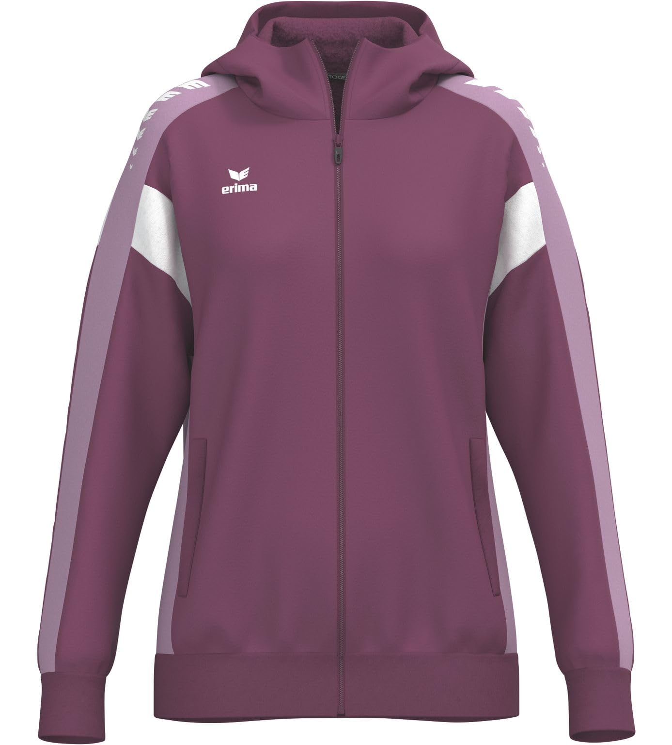 Erima Women's Celebrate 125 Training Jacket With hood (1032619), burgundy/lavender, 34