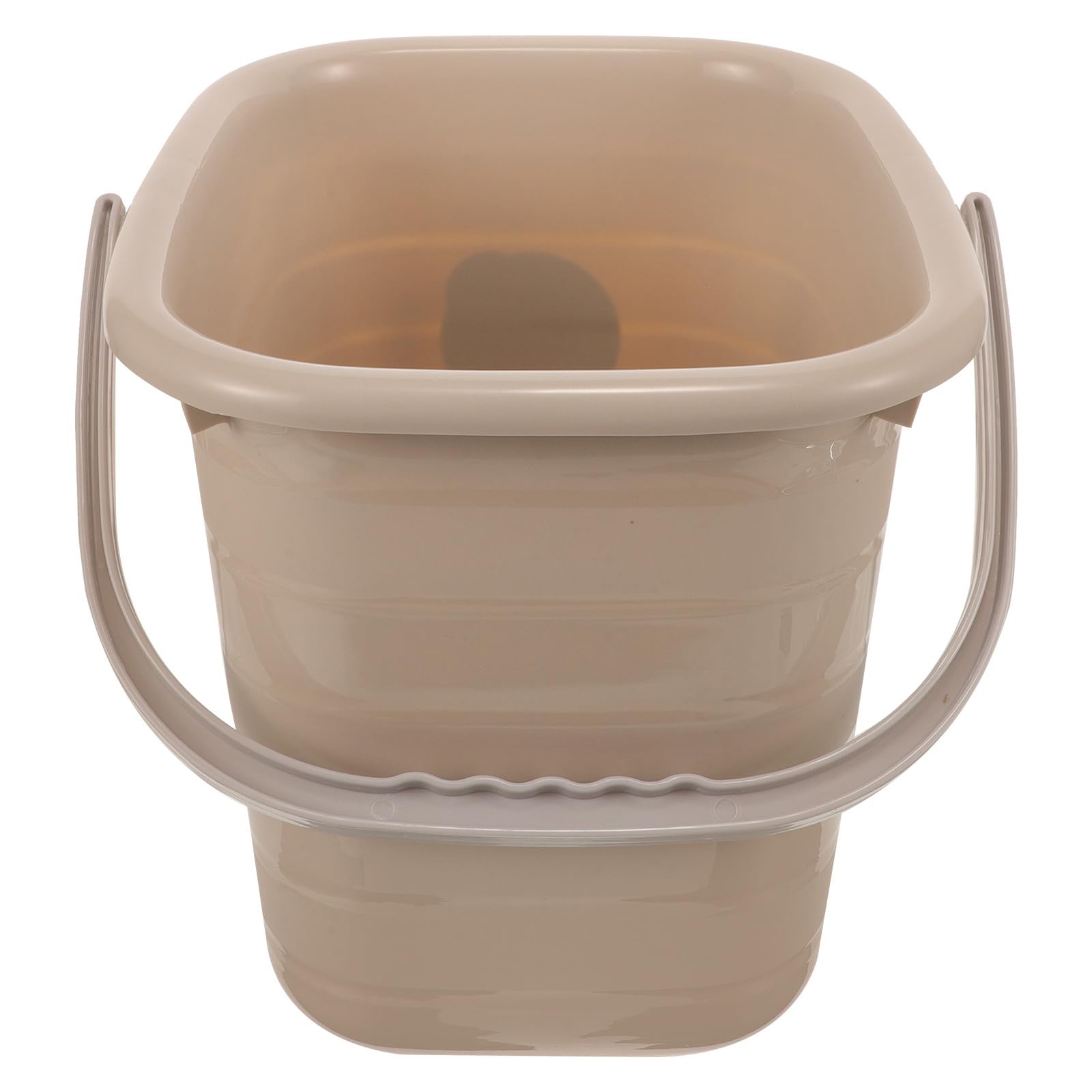 Seau en Plastique Rectangulaire à Poignée 11l, Khaki, Usage Maison