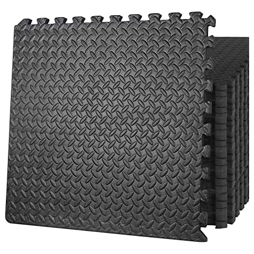 ZENY Puzzle Exercise Mat with EVA Foam Interlocking Tiles and Edge Pieces Extra Think 3/4’’ for Exercise, MMA, Gymnastics and Home Gym Yoga and Floor Protection 96 SQ.FT (24 Tiles,48 Borders)