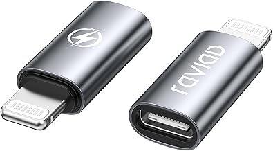 RAVIAD USB C to Lightning Adapter(2Pack), USB C Female to iOS Male Adapter 36W PD Fast Charging for iPhone 14 13 12 11 Pro MAX, Pad Pro/Air 5/Mini 6, Pod Nano/Touch