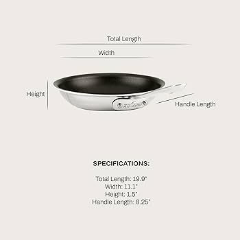 Amazon.com: All-Clad D3 11 Inch Stainless Steel Pro Non Stick Amazon.com: All-Clad D3 11 Inch Stainless Steel Pro Non Stick