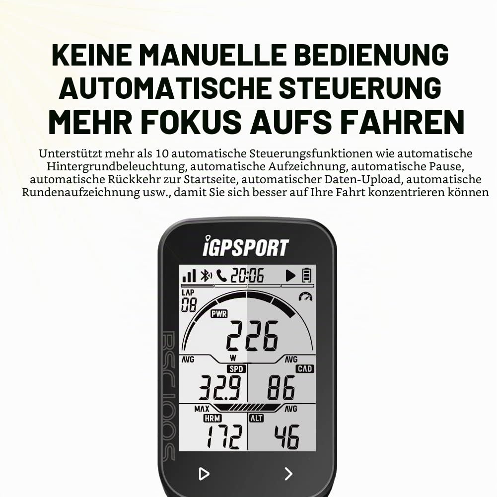 GPS Fahrradcomputer mit ANT+ Pulsmesser Geschwindigkeit Kadenz Sensor