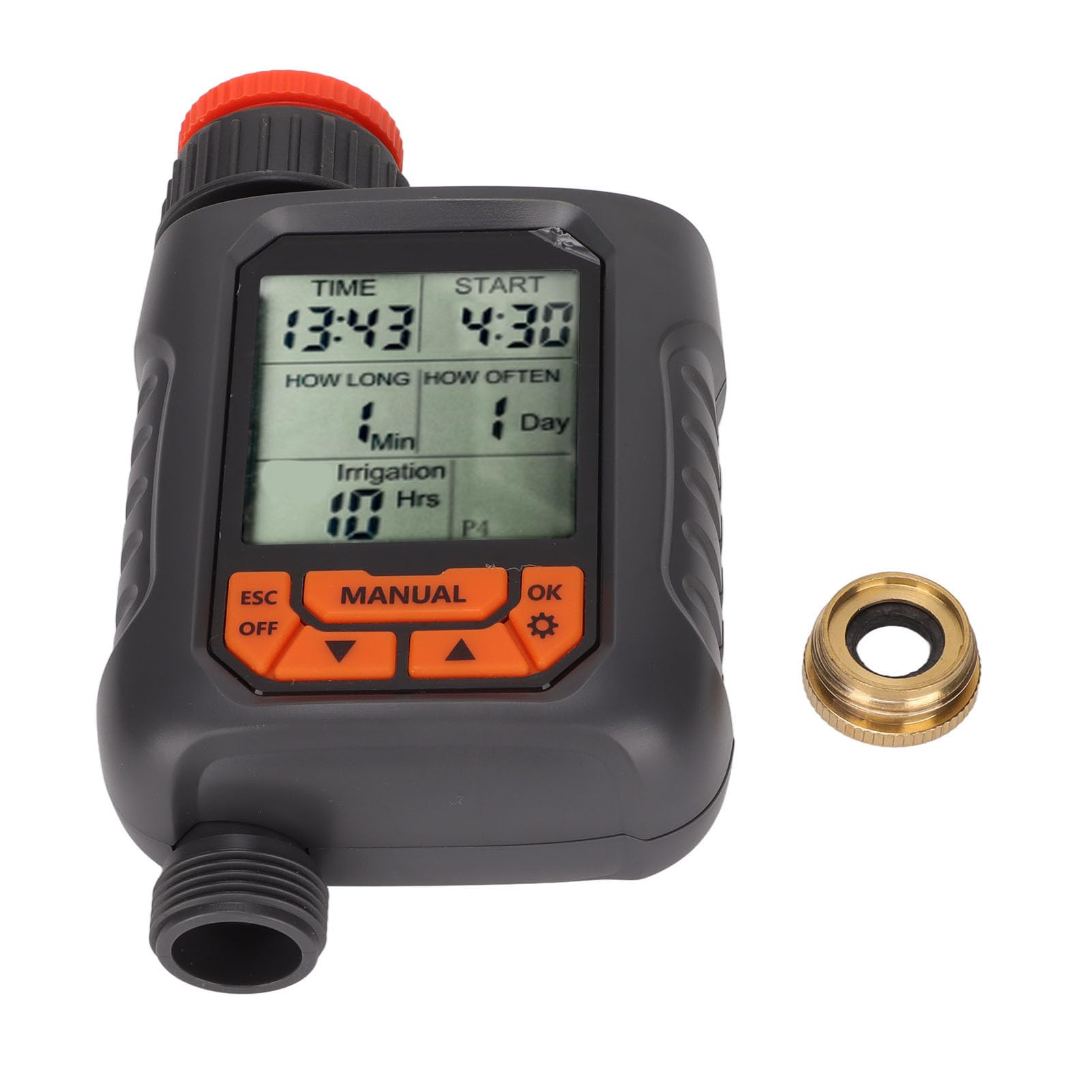 Timer per irrigazione timer irrigatore G3/4 IP65 impermeabile grande schermo LCD controllo digitale dell'irrigazione con adattatore in rame