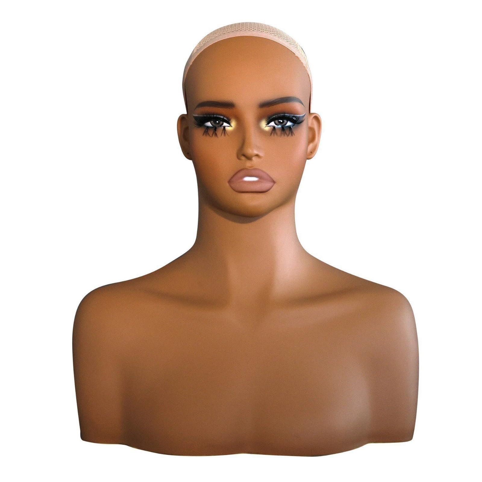 Busto Manichino con Calotta Liscio Busto da Esposizione Resistente per Parrucchieri, Studio Fotografico , DE410-BX1
