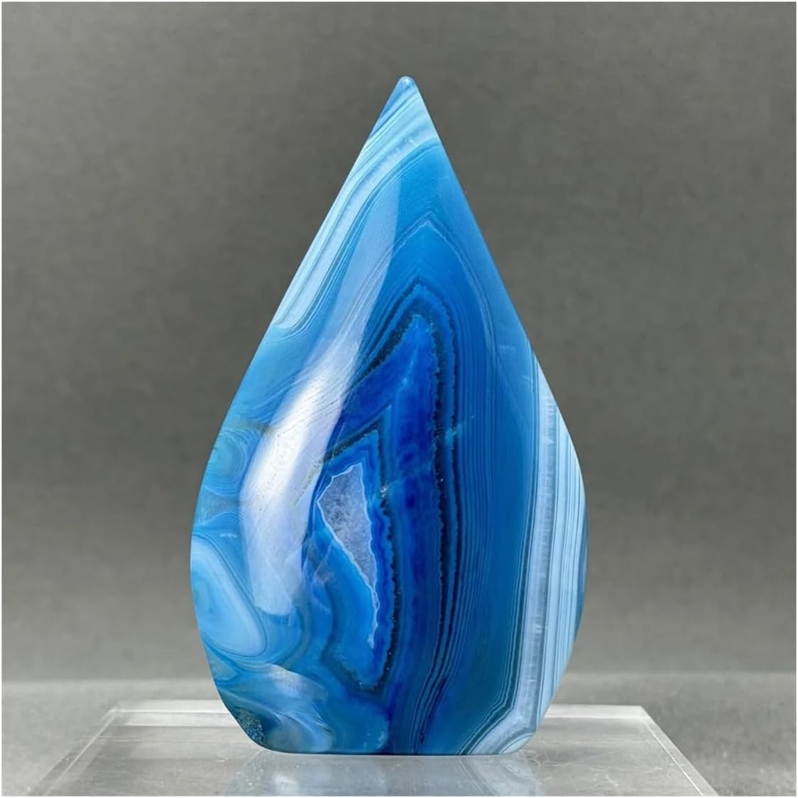 Crystal Stone Home Decor Natural Blue Agate Free-Form Torch Ornaments Aura Home Decoration