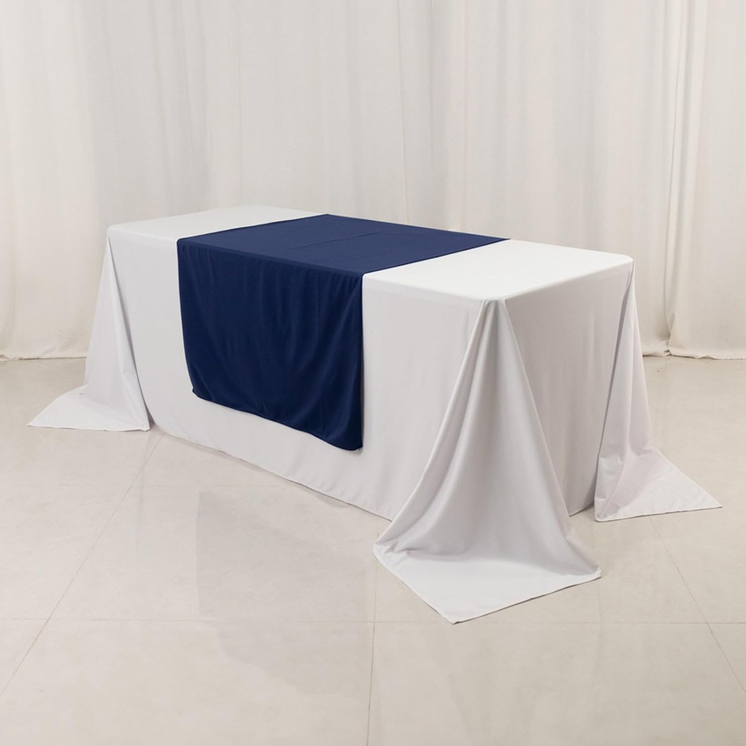 Efavormart Wide Premium Polyester Table Runner 36"x72" Navy Blue - Sublimation Printable Blank Banner