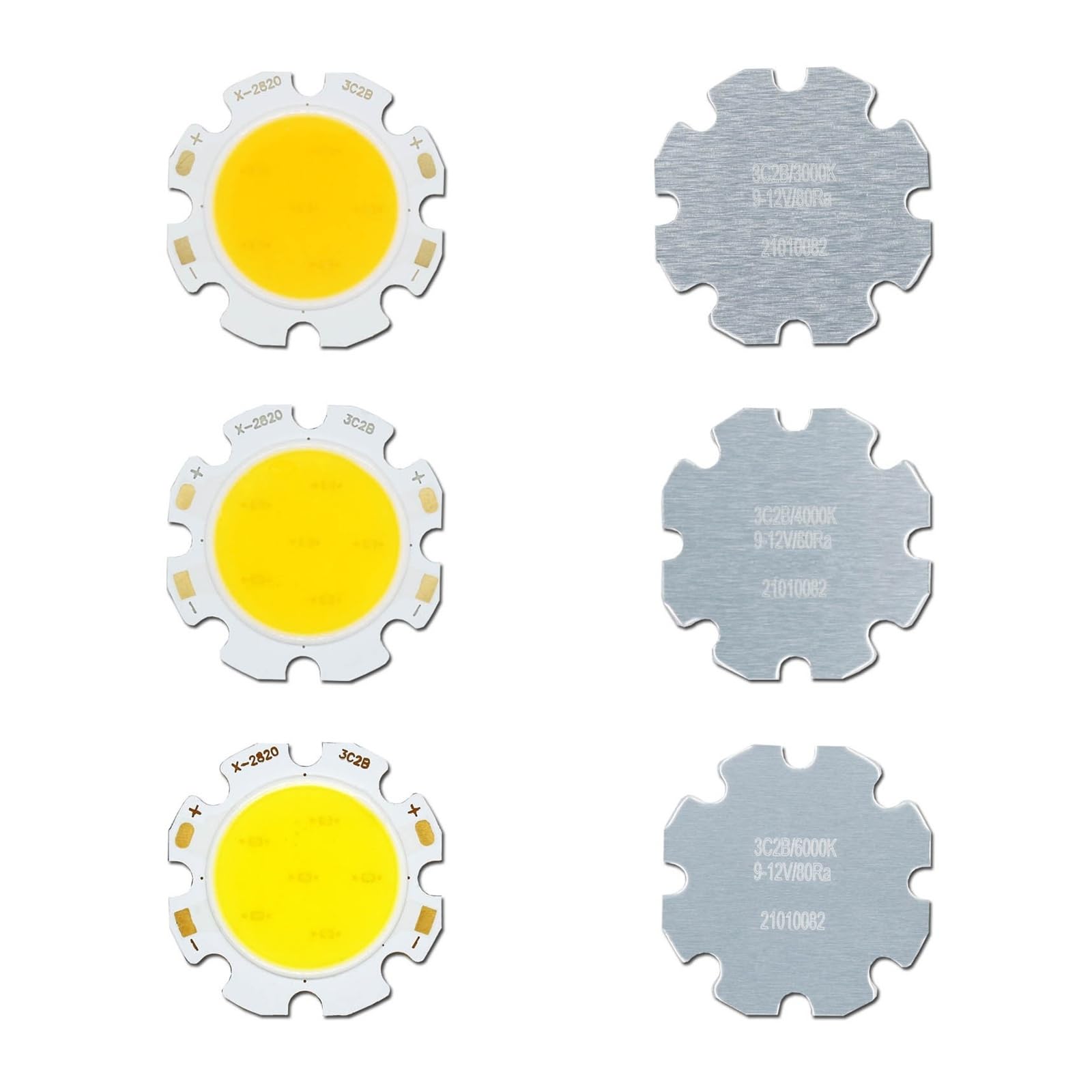 20 piezas 3W 5W 7W 10W Chip 2828mm cuentas de lámpara LED Color cálido/Color Natural/blanco for bombilla foco for bricolaje(Warm White,7W 21-24V 300mA)