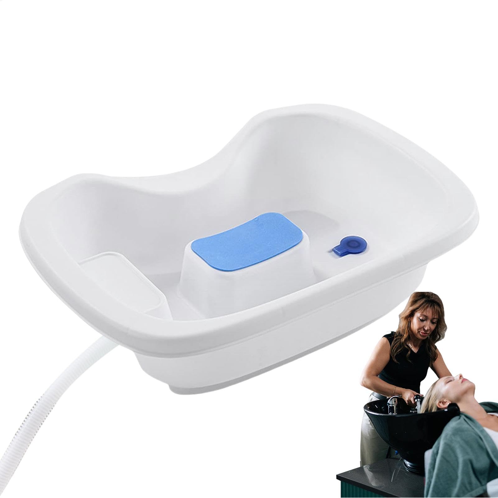 Haarwaschbecken, Shampoobecken – bequeme ergonomische Haarwaschstation | tragbar, tiefe Waschschüssel, Shampoo-Schüssel für Kinder, Behinderte, Heimgebrauch