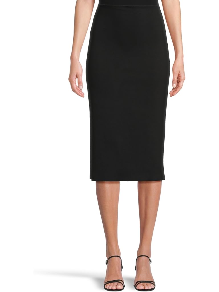 Black Commando Neoprene Ceo Midi Skirt