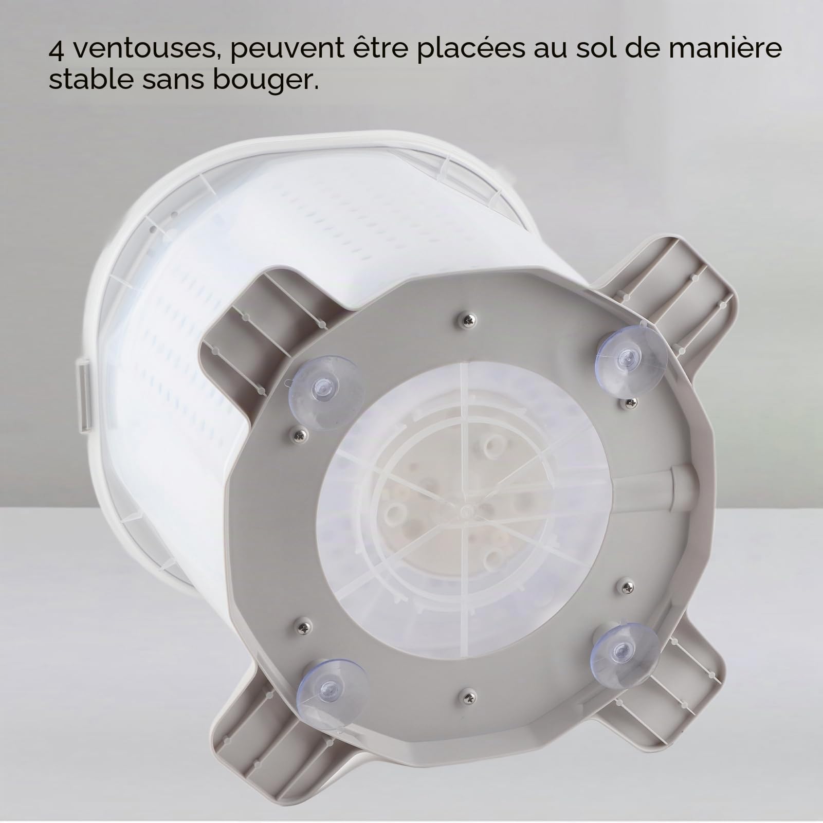 Mini machine à laver manuelle portable pour dortoir à la maison Gris
