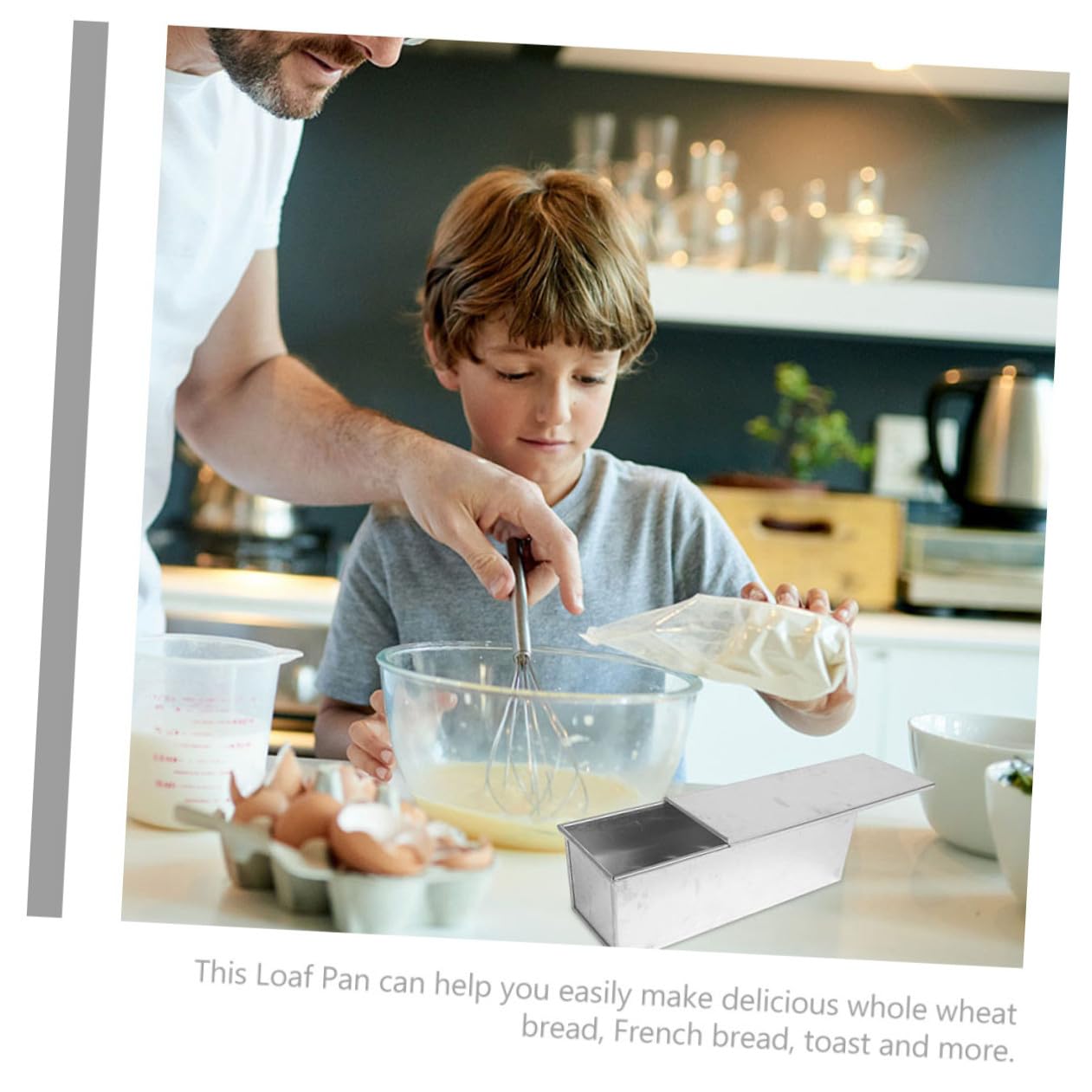 Molde Fácil para Aleación Antiadherente Aluminio Pan en Capacidad Tapa Moldes Pan Prácticos Gran y Limpieza Casa