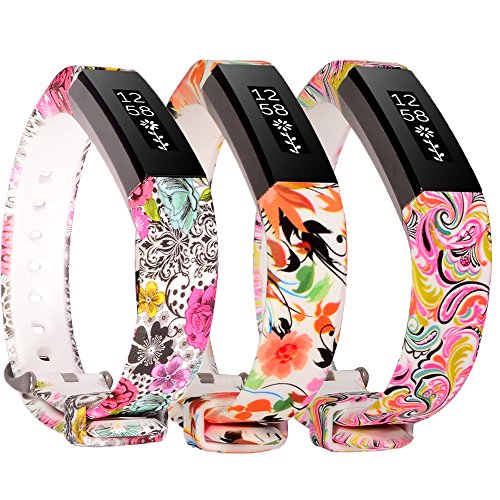 Lwsengme Silicone Strap for Fitbit Alta/Fitbit Alta HR Wrist Replacement Band Smart Watch Fitness Strap Accessory (3PCS-Color-01)