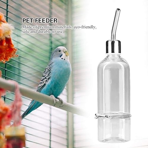 Miniatura 4 de Comedero de agua de loro, sin goteo, botella de agua para animales pequeños, botella de agua colgante para pájaros, animales pequeños, hámster,