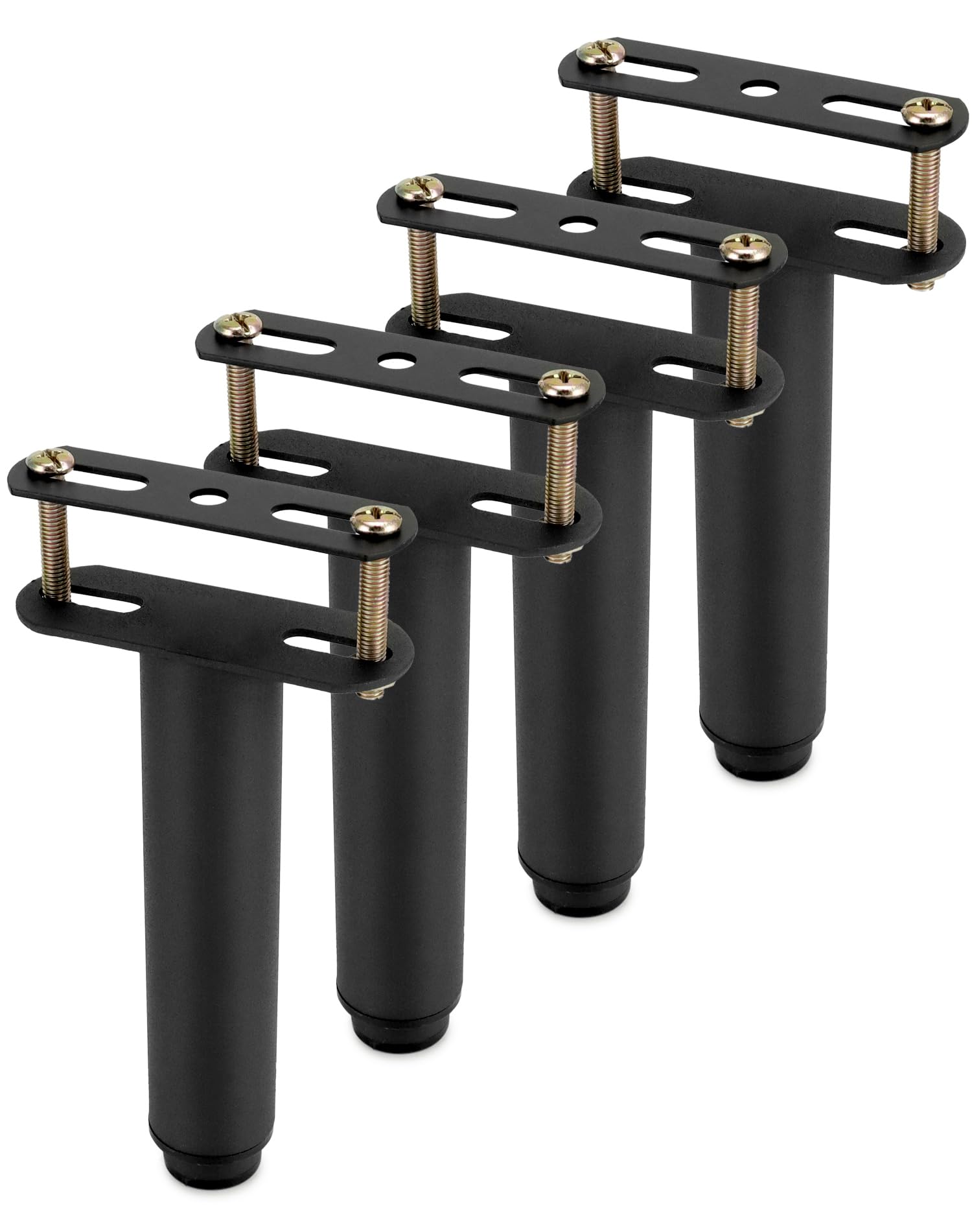 QWORK 4-Pack Steel Adjustable Height Bed Frame Support Legs, 7.08
