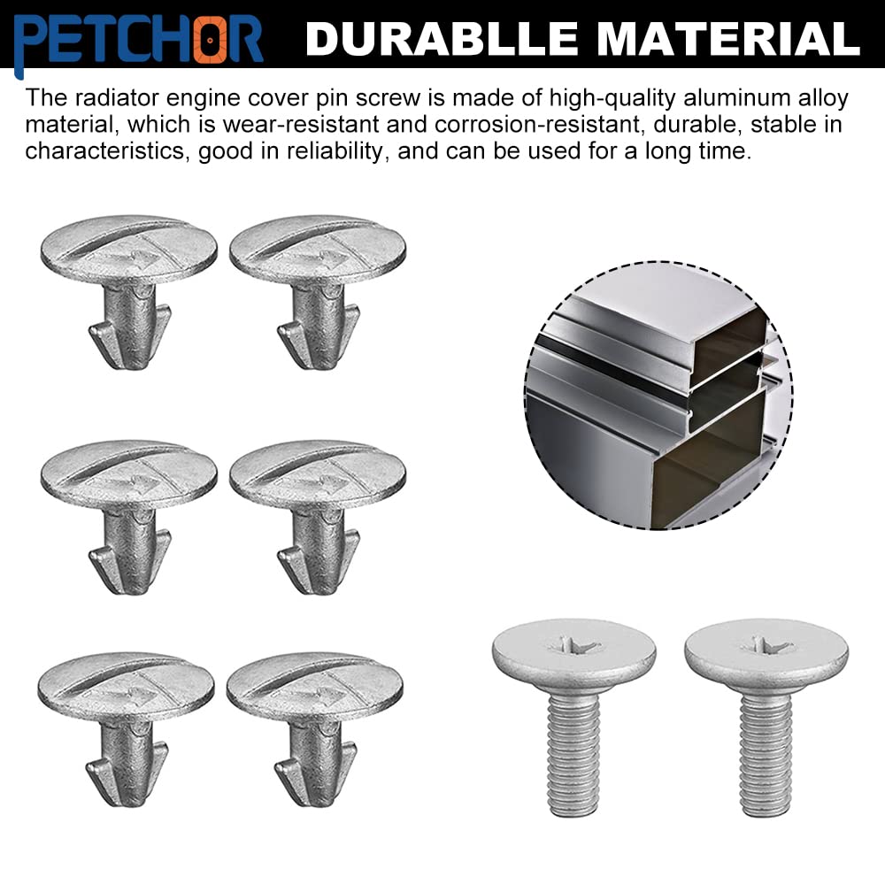 Screws Radiator Support Snapklik.com : PETCHOR Radiator Engine Access Cover Pin And Lower Cover ...