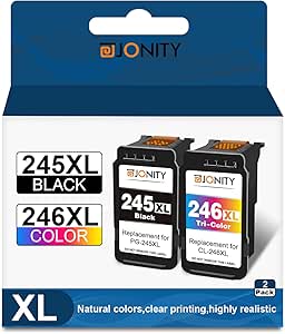 Canon Grandangolo Cartucce Di Inchiostro Nero Per Canon - PG-245XL CL-246XL, Compatibili Con PIXMA MG2920, MX492 E Altri Toner Brother Mfc L2750dw - Foto 6