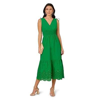 Adrianna Papell Smocked Waist Eyelet Sundress Women