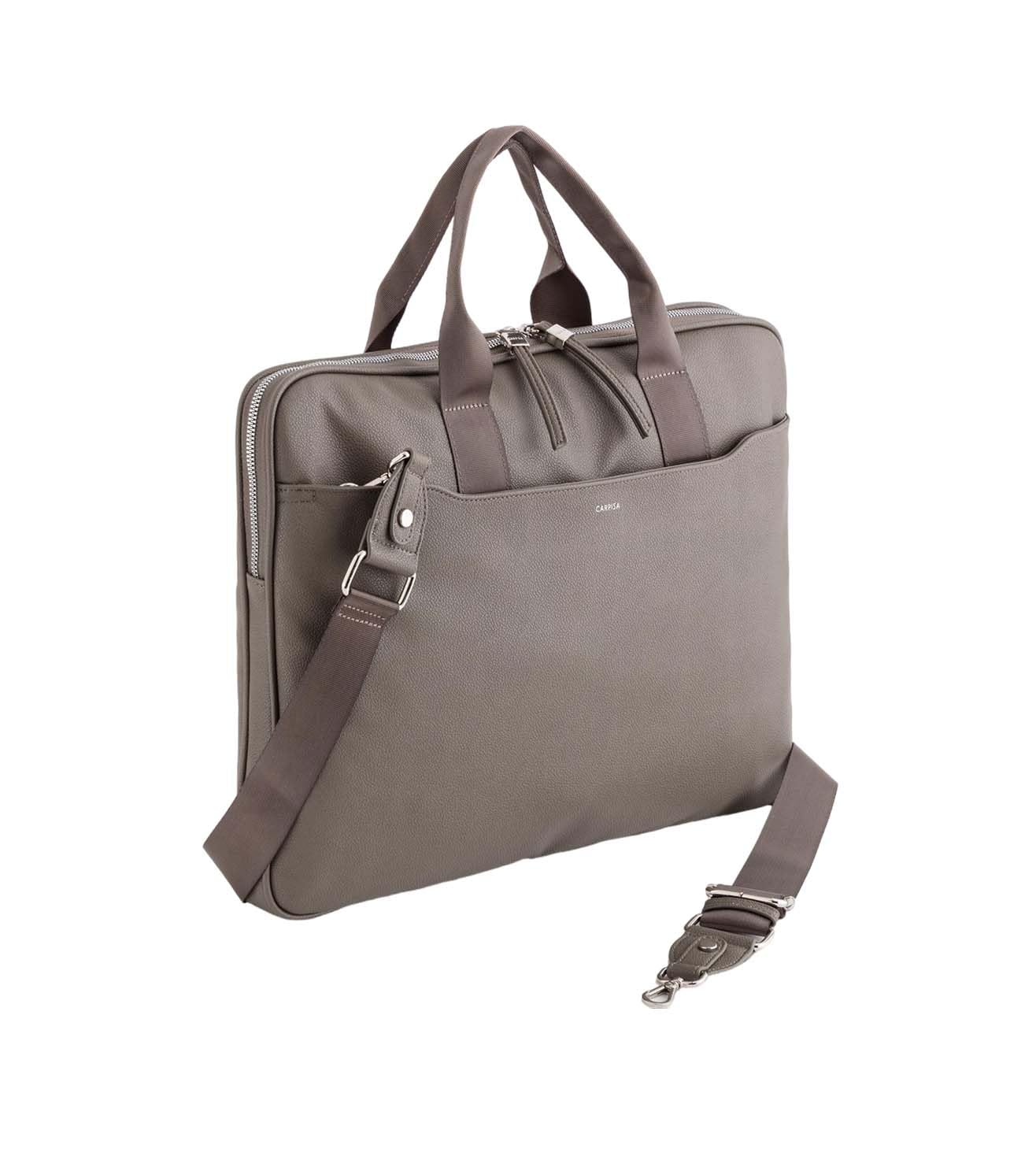 Carpisa MANDY Grey Faux Leather Laptop Briefcase Bag for Men and Women, Laptop Sleeve | Crossbody Messenger Bag Satchel, Macbok, Tablet, Travel, Business Bag, Laptop Size- 15 Inch (B0CWYDMCD9) Amazon Price History, Amazon Price Tracker