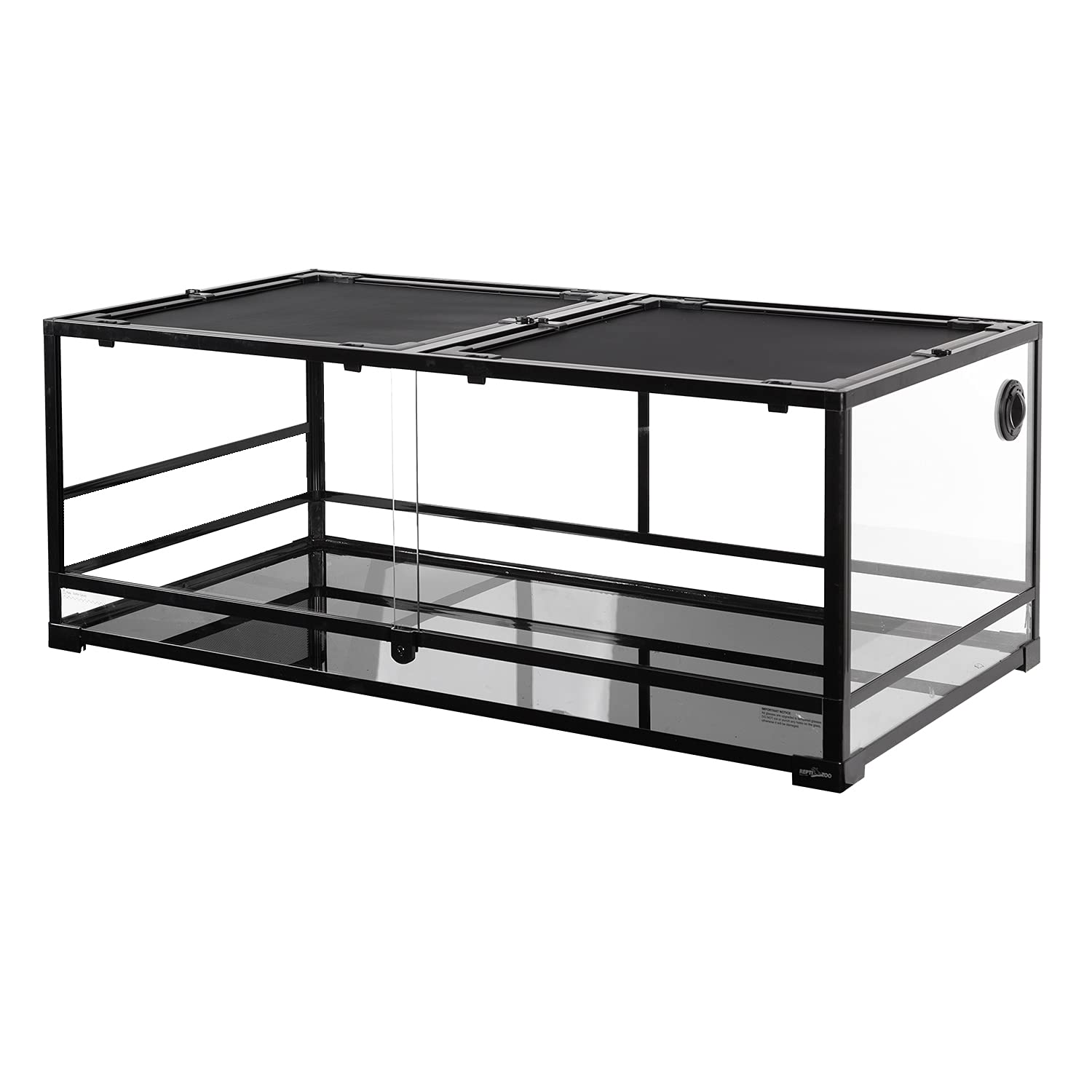 REPTI ZOO 85 Gallon Reptile Glass Terrarium, 48" x 24" x 18" Reptile