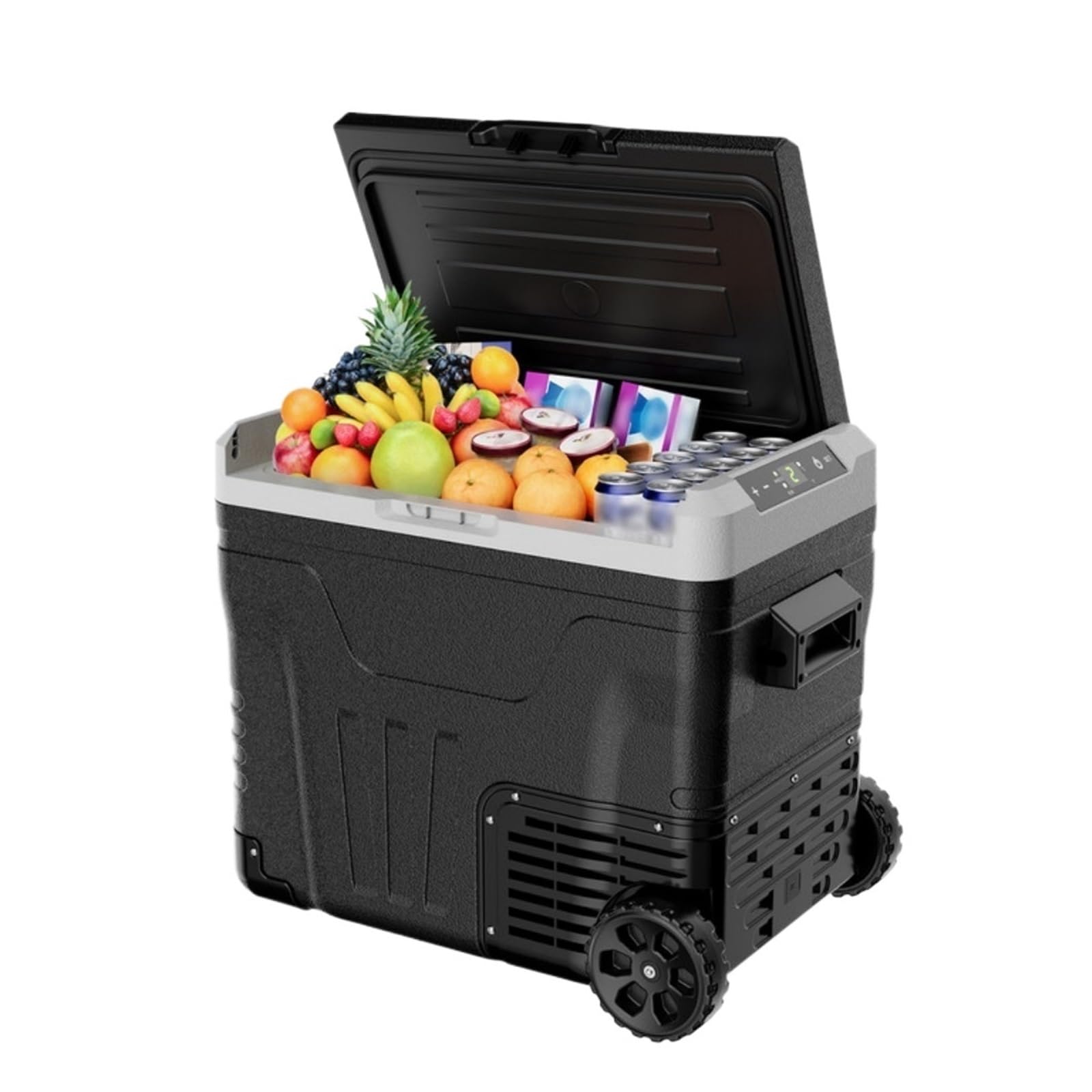 Refrigerador for Coche de 20/30 l con compresor y Doble Zona, minicongelador, refrigerador, Caja de Hielo, Ideal for Camping y Pesca.(30L)