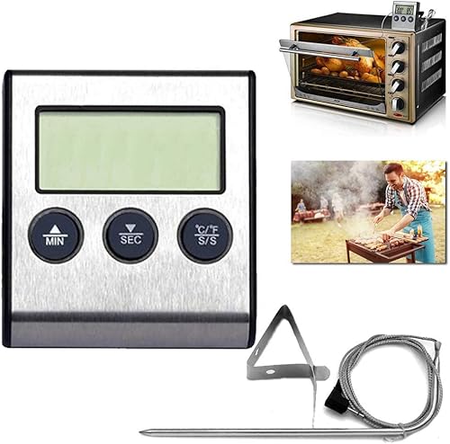 KKAAyueqin Termómetro de carne, profesional de lectura instantánea parrilla termómetros de acero inoxidable sonda de temperatura para ahumar