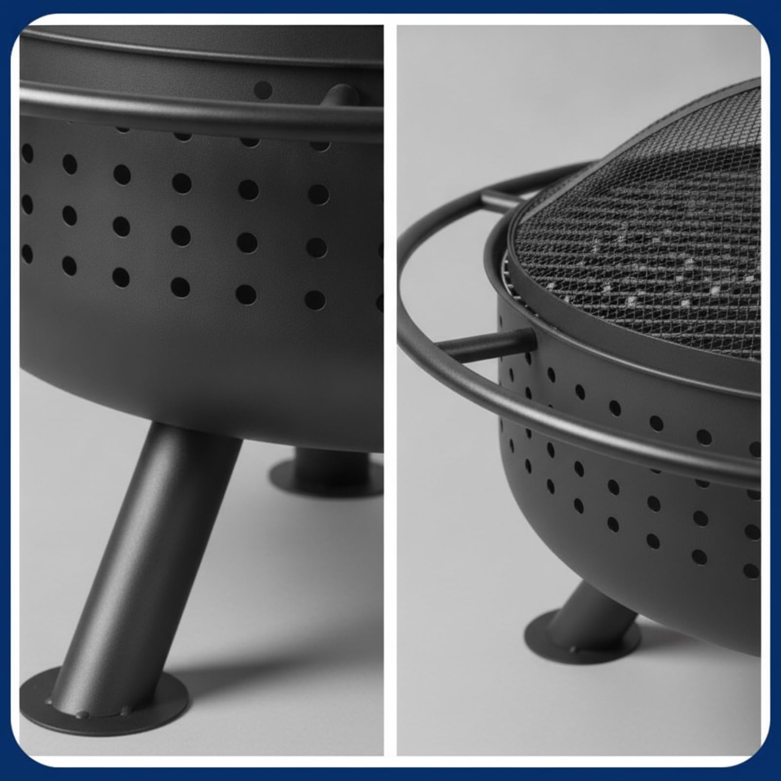 rockible Brasero Barbecue Chauffage à Charbon, Brasero Grille Cuisson, Polyvalent, pr, Terrasse, Familles